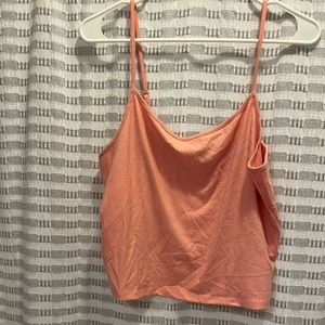 Pink cropped American eagle cami